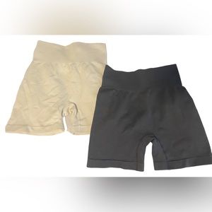 amazon grey and cream biker shorts size medium